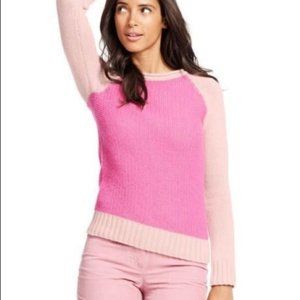 Boden Pink Colorblock Alpaca Blend sweater